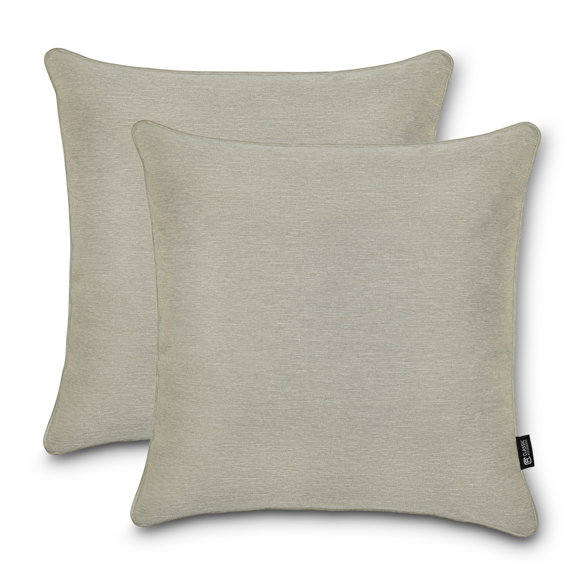 Classic Accessories Montlake FadeSafe Indoor/Outdoor Accent Pillows — 20in. x 20in. x 8in., 2 Pack, Heather Grey, Model# 56-473-016701-2PK